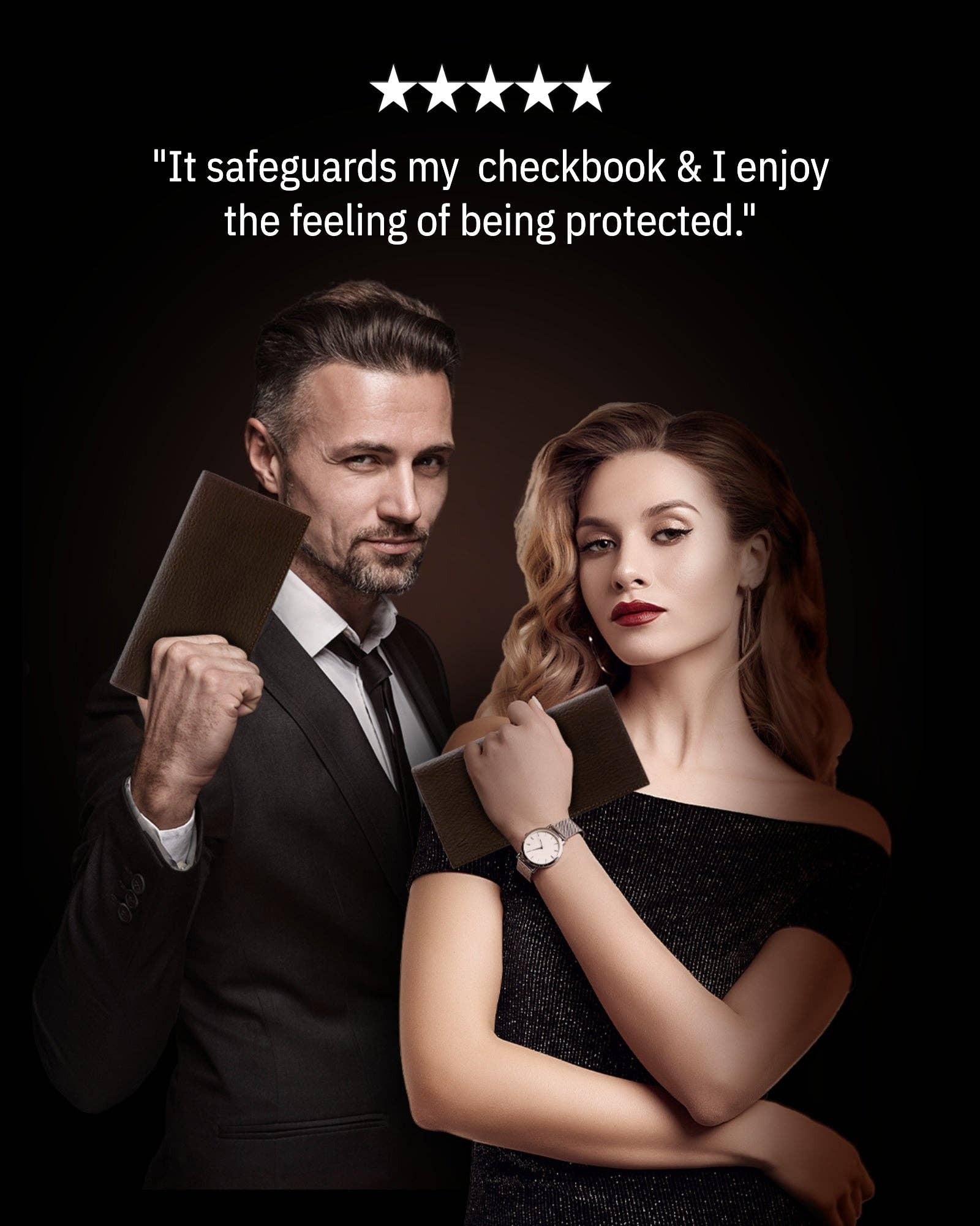 Access Denied Accessories - Wholesale Wallet - Unisex - Genuine Leather Checkbook Cover For Women &Men RFID Blocking64