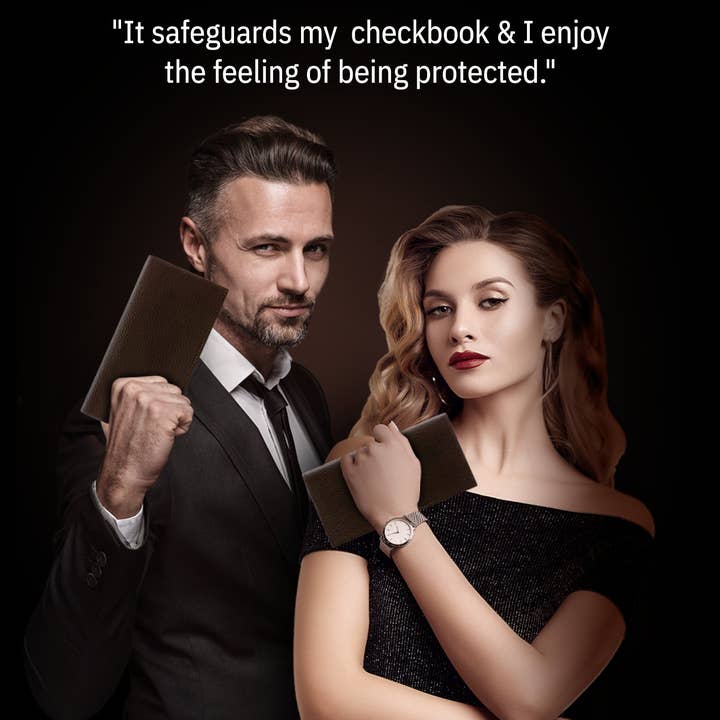 Access Denied Accessories - Wholesale Wallet - Unisex - Genuine Leather Checkbook Cover For Women &Men RFID Blocking64