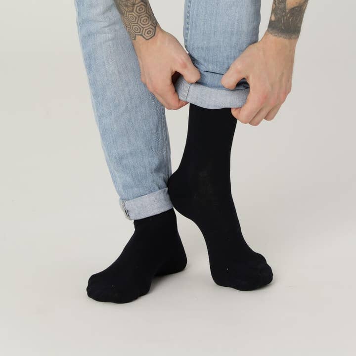 Men's Bamboo Socks Dark Navy, CPH Sock Company for wholesale by CPH Textiles