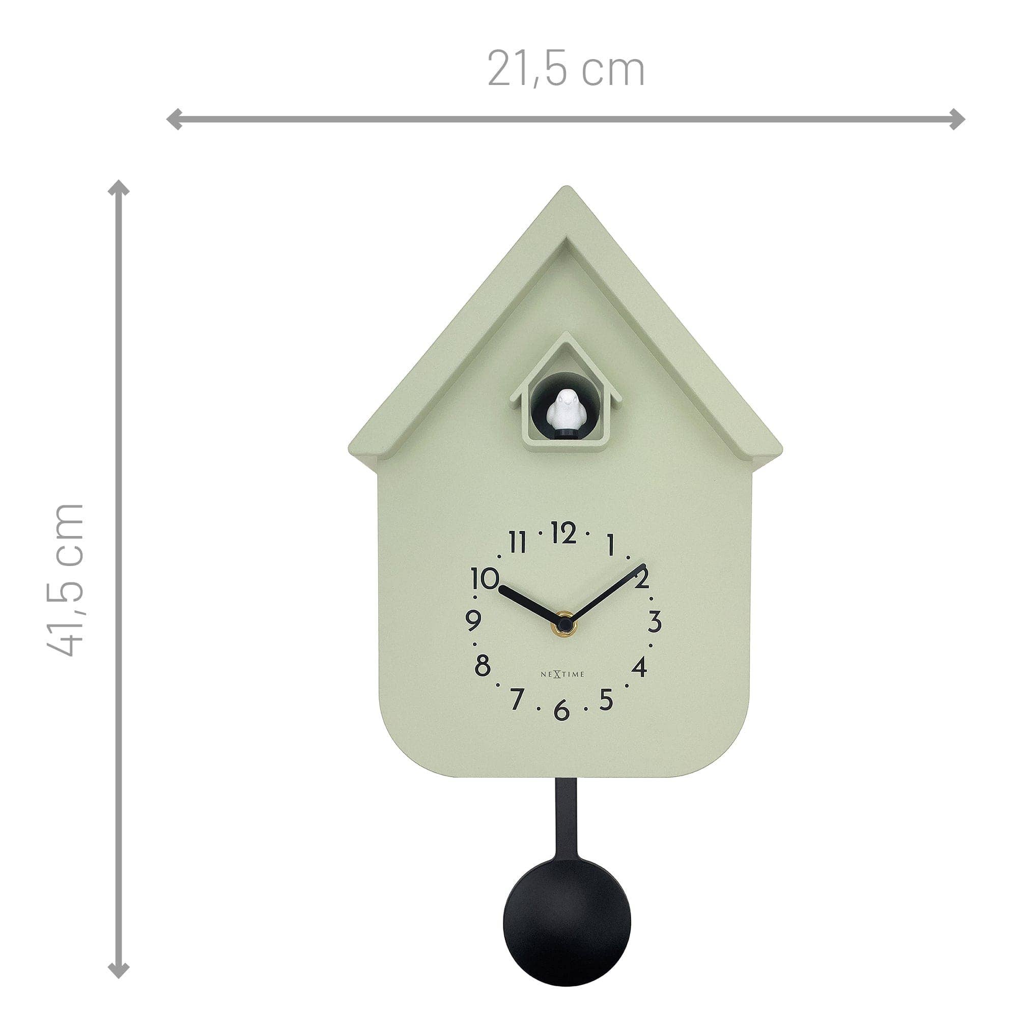 NeXtime - Wholesale Wall Clock - Wall clock 21.5x41.5x8.5cm - Pendulum - Cuckoo -NeXtime 'Twitter'31
