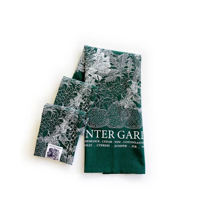 Planetarium - Wholesale Tea Towel - Winter Garden Hand-printed Tea Towel4