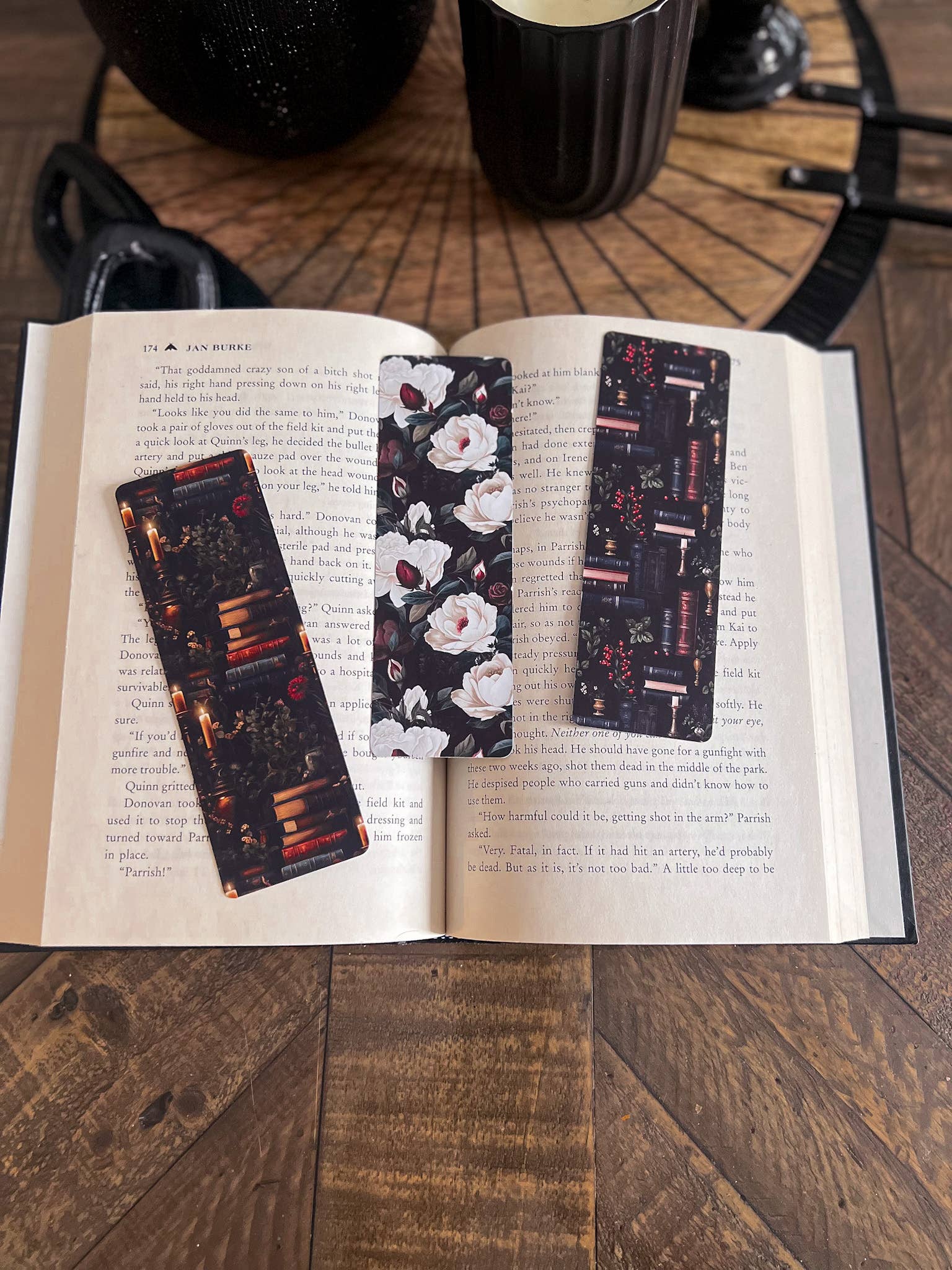 Little Turkey Shoppe - Wholesale Bookmark - Dark Floral Bookmark Set, Dark Academia7