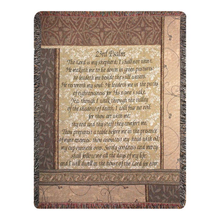 My Shepherd 23Rd Psalm -50X60 Tapestry Throw for wholesale by Manual Woodworkers and Weavers, Inc.
