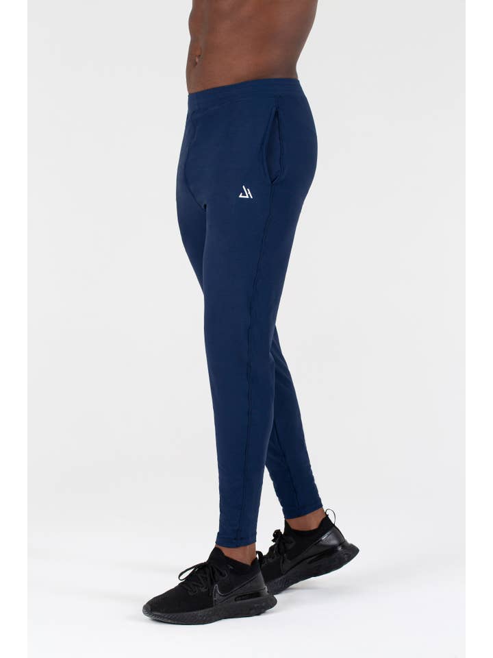 Damihow – wholesale Athletic tracksuit bottoms / joggers – Men's – Navy Tapered Bottom Joggers1