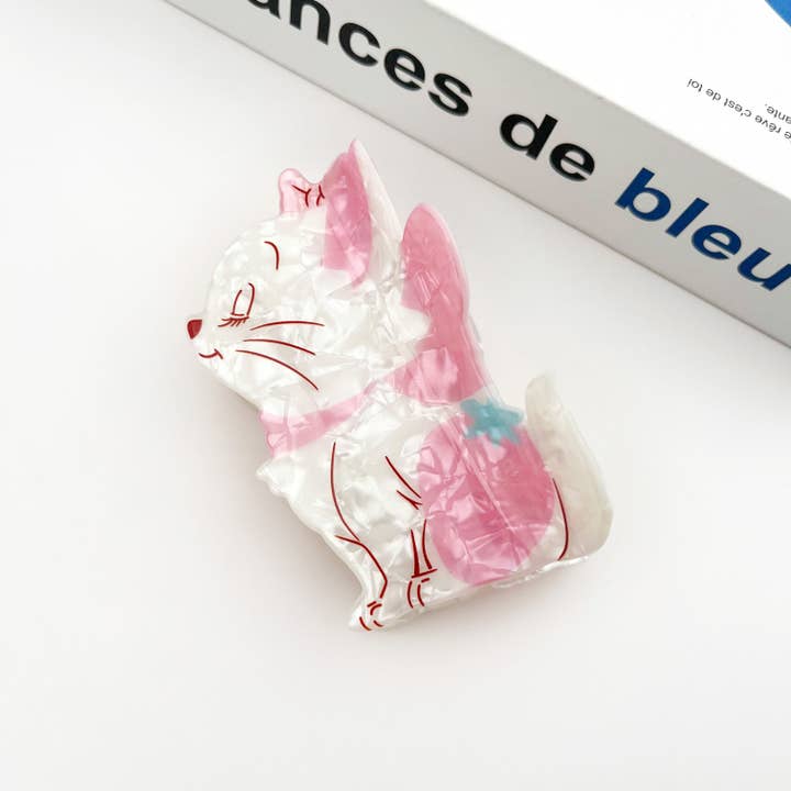 Elegant hvid kattehårklemme for engroshandel hos TheDivaSoap