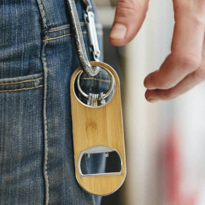 WUDN Handcrafted - Wholesale Bottle/Wine Opener - Customizable Wooden Keychain Bottle Opener