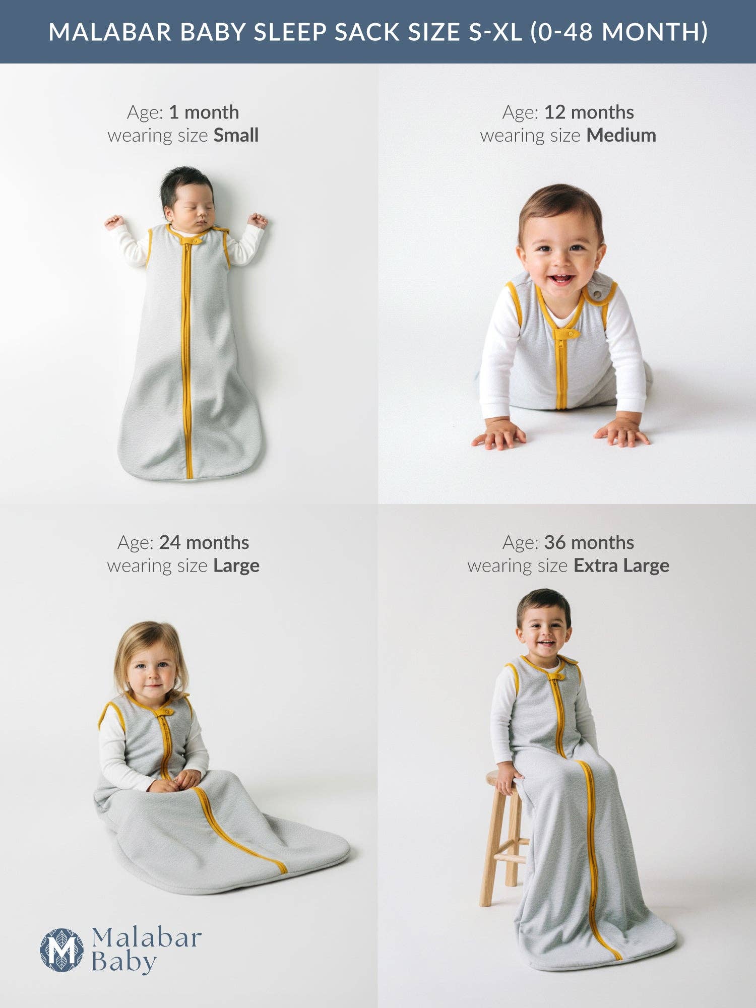 MALABAR BABY, Consciously Crafted For You. - Wholesale Sleepsack - Baby - TOG 0.6 (Lightweight) - Melange Wearable Baby Sleep Sack11