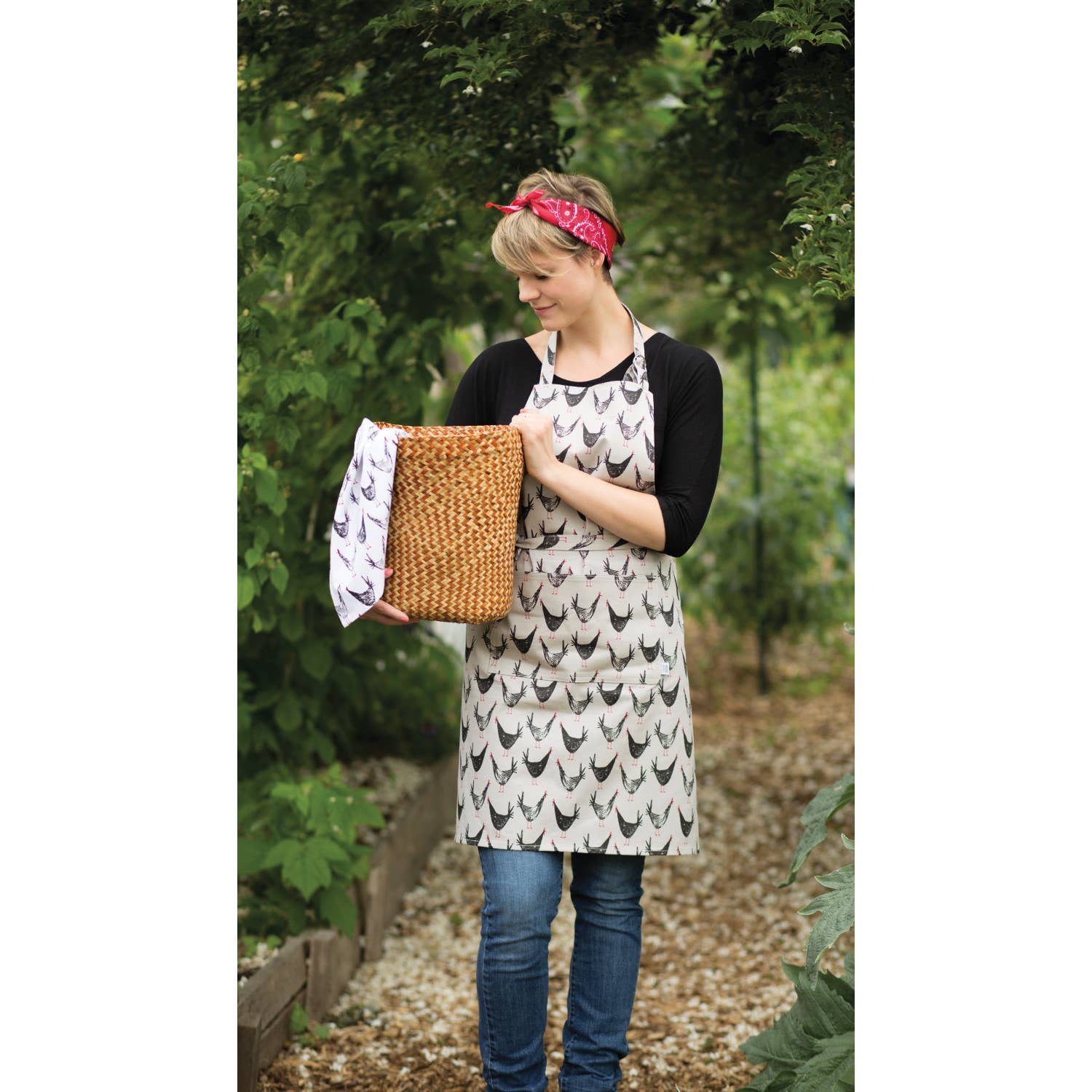 Now Designs by Danica - Wholesale Tea Towel - Chicken Scratch Dishtowel4