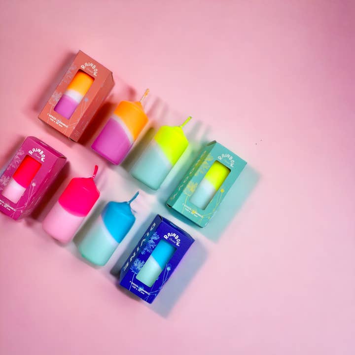 Pink Stories – wholesale Pillar candle – Rainbow Studio * Groovy2