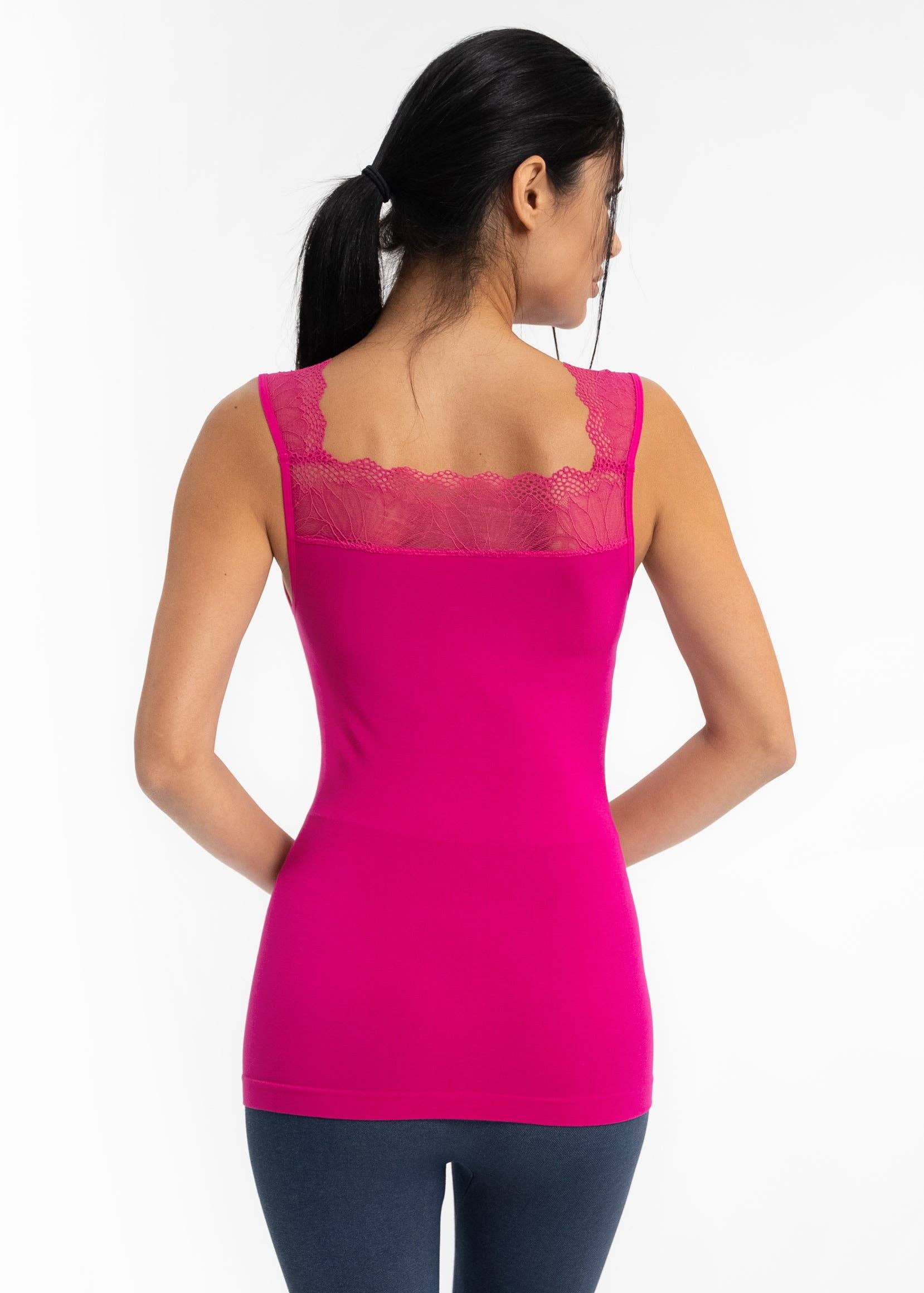 ELIETIAN - Vente Haut en maille – femme - Top réversible avec insert en dentelle32