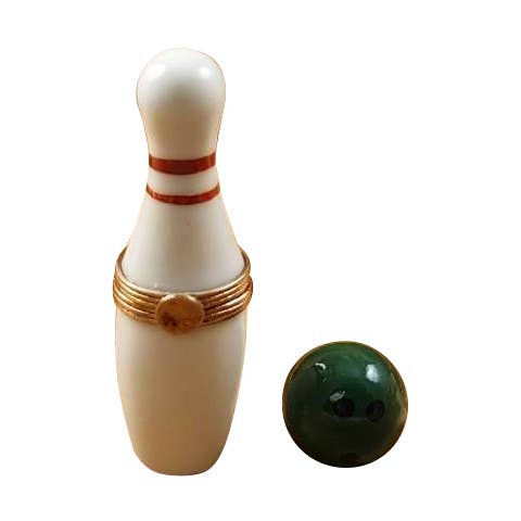 White Bowling Pin With Green Removable Bowling Ball for wholesale by Rochard