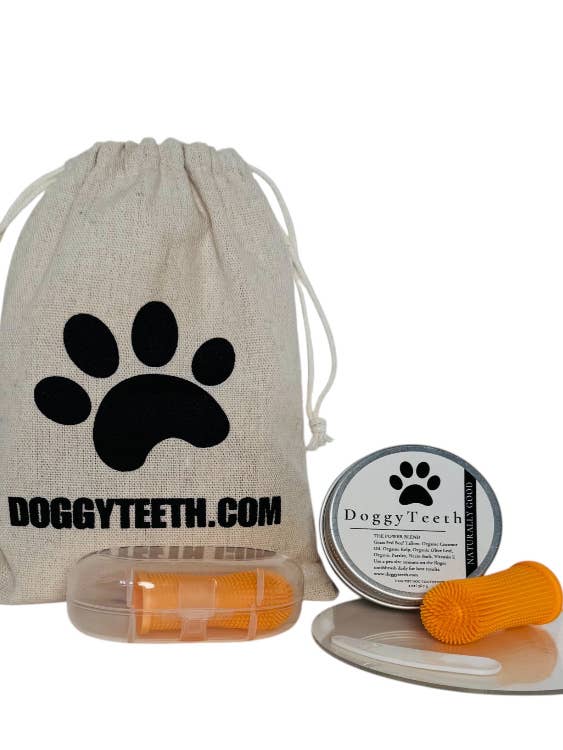 DoggyTeeth Power Blend Kit til naturlig tandpleje for hunde for engroshandel hos DoggyTeeth