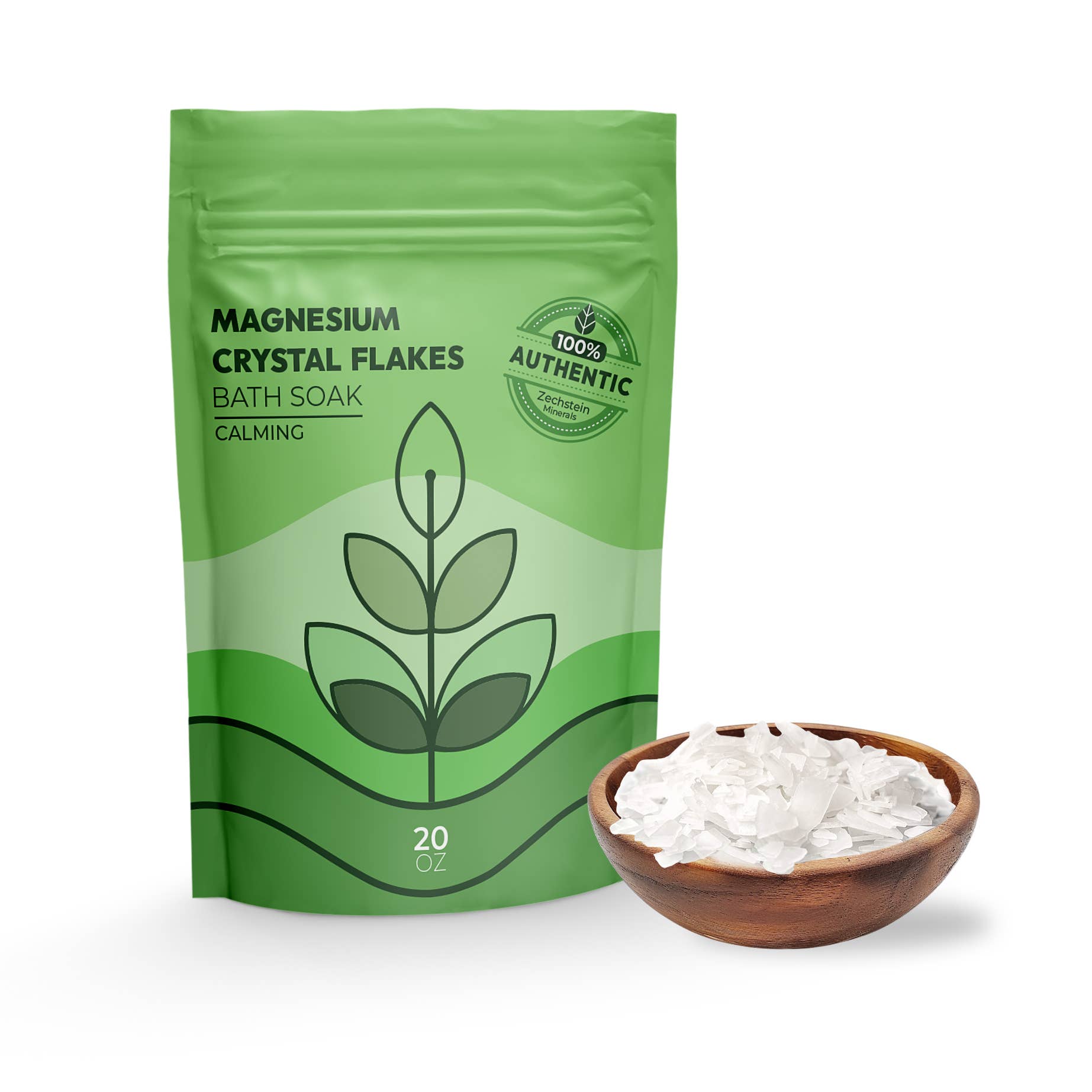 The Midwest Sea Salt Company - Wholesale Bath Salts - Magnesium Crystal Flakes Mineral Bath Soak - Calming - 20oz3