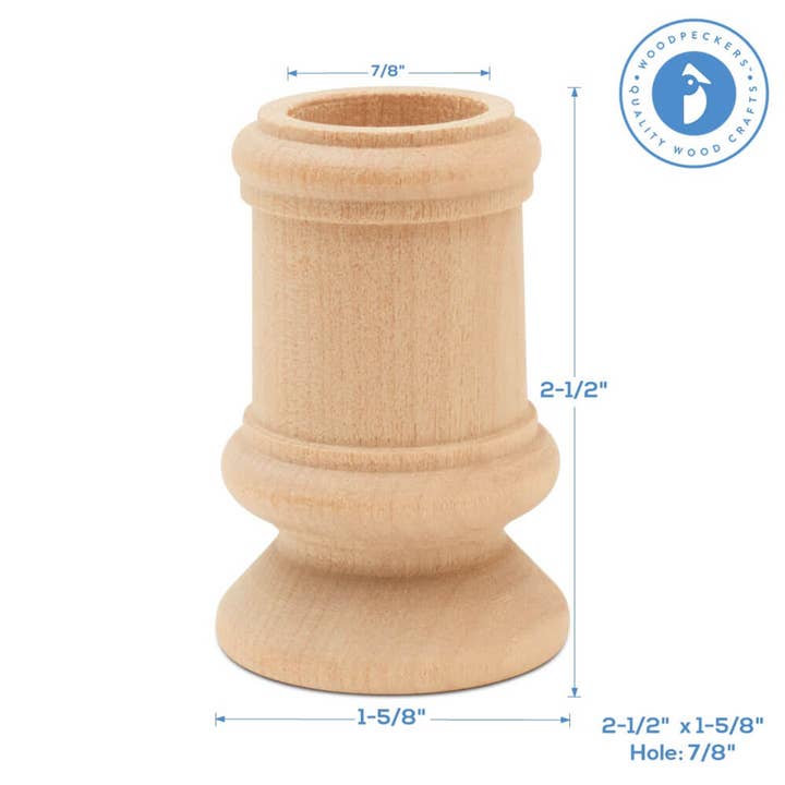Woodpeckers Crafts - Wholesale Candle Holder - 2-1/2" Classic Wooden Candle Cup