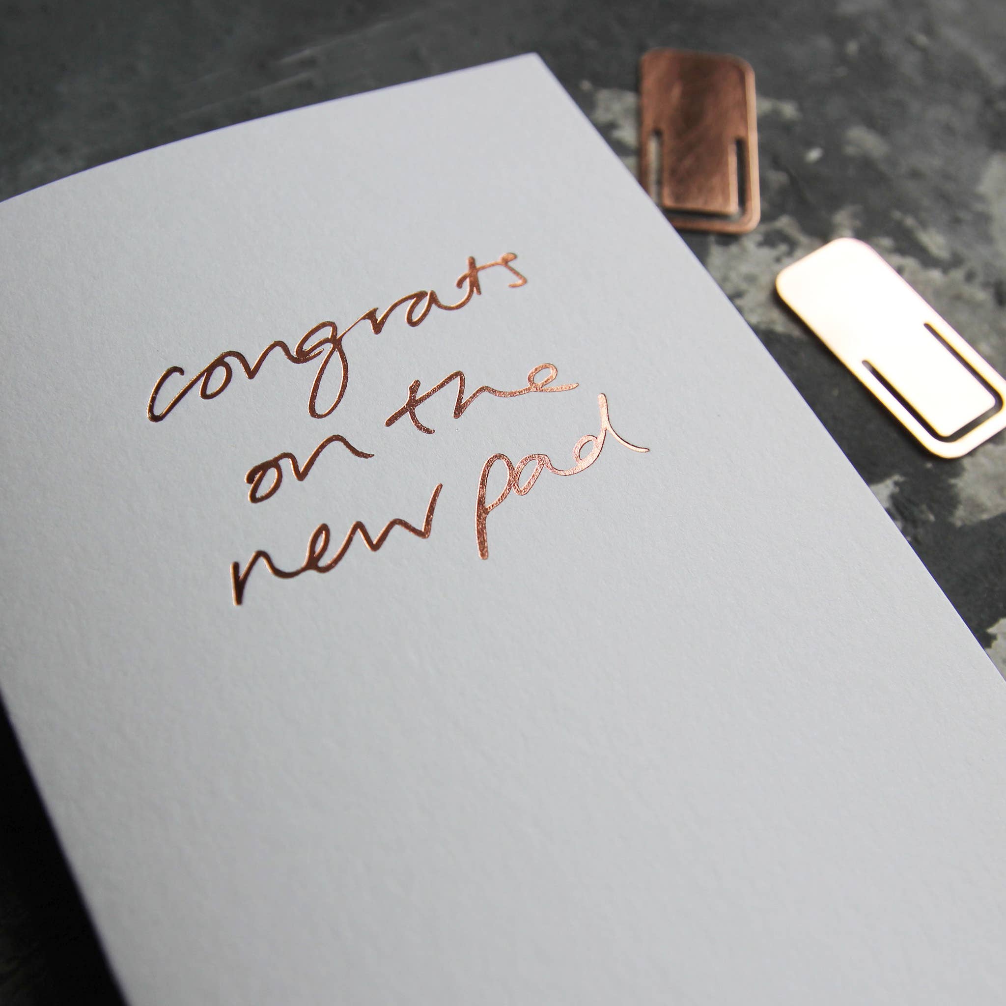 Text From A Friend - Wholesale Congratulations Card - Congrats On The New Pad - Hand Foiled Card2