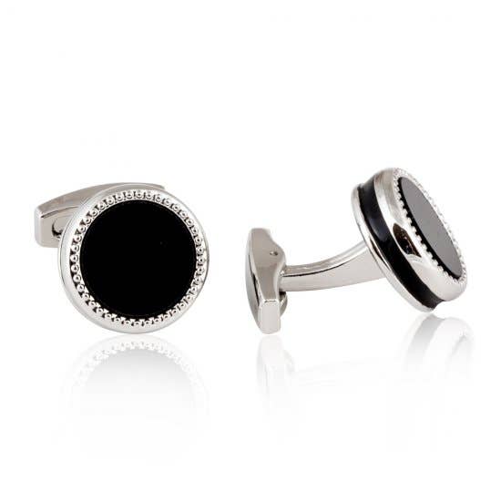 Cuff-Daddy - Vente Boutons de manchette - Ensemble formel smoking noir et argenté1