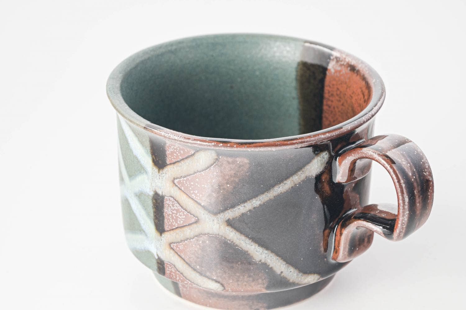 Yamani - Wholesale Coffee/Tea Cup - Memory of Glaze Cup - Peacock Blue (Gift Box)3