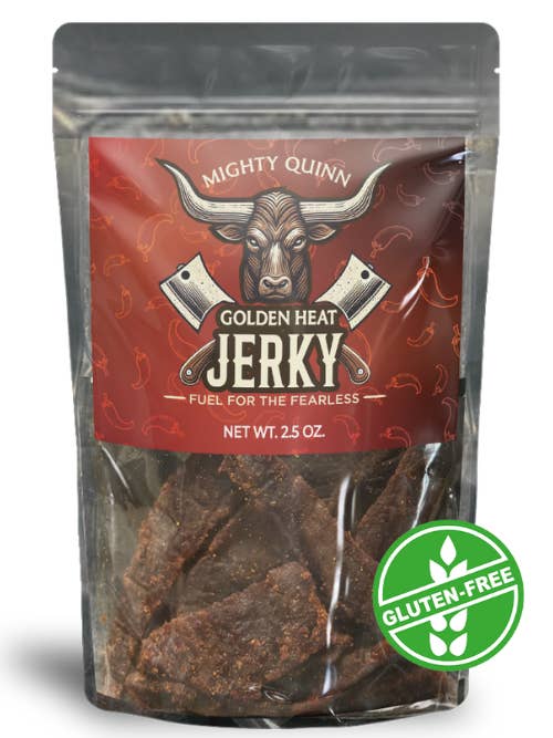 Golden Heat Beef Jerky for wholesale by Mighty Quinn Jerky