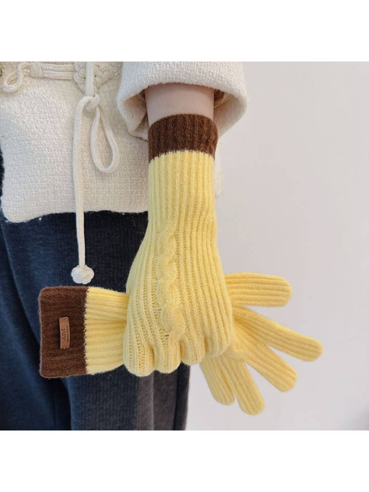 Gloving - Colorblock Knit Winter Gloves for wholesale by Funkyrel® Atzbranding Limited