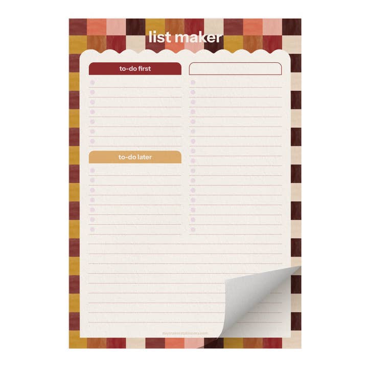 Blocco Note Elenco 'Controllo Toscano' per la vendita all'ingrosso da parte di Daymaker Stationery