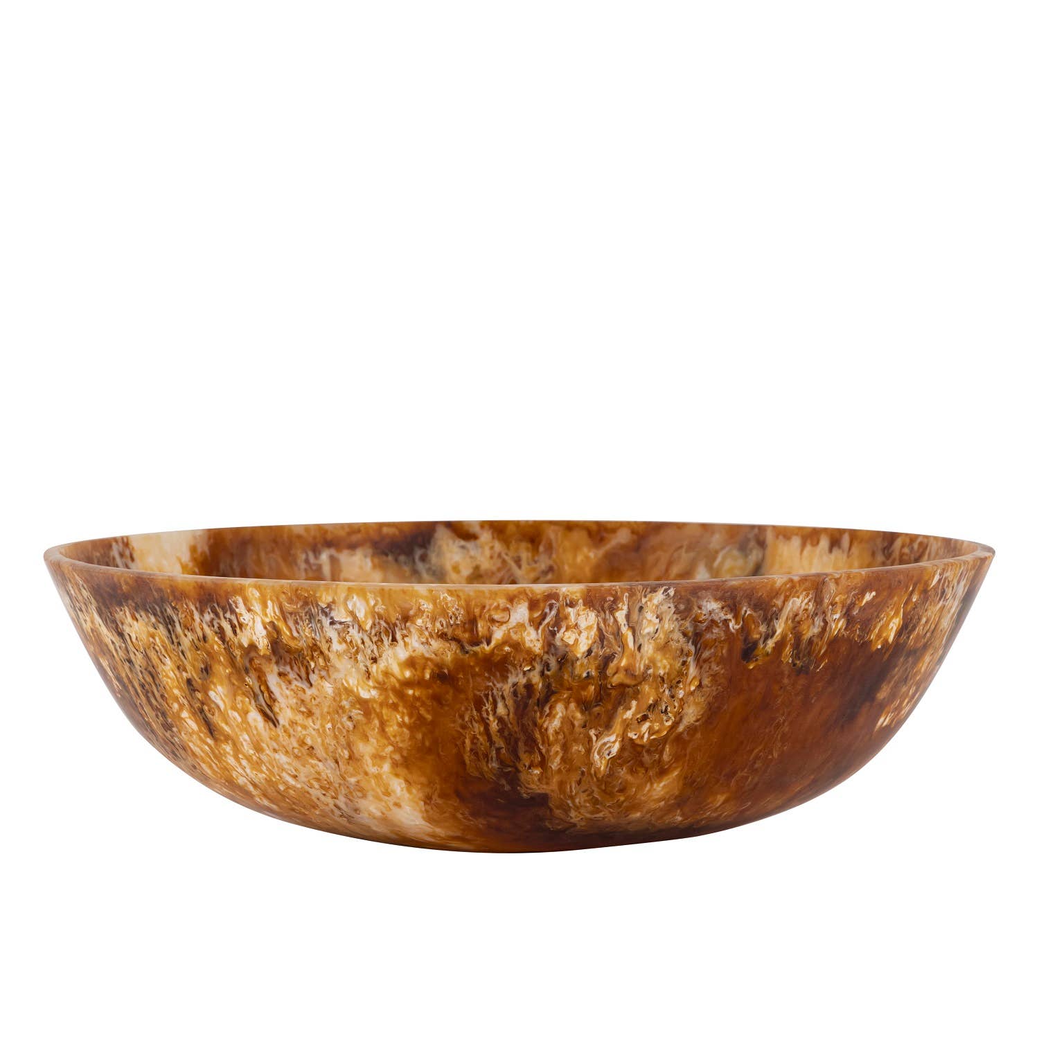 Brown Matte Tortoise Resin Bowl Dia 19.5" for wholesale on Faire2