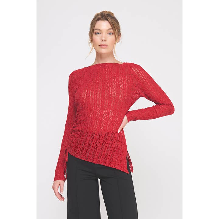 Knit lace boat neck for wholesale by Allie Rose