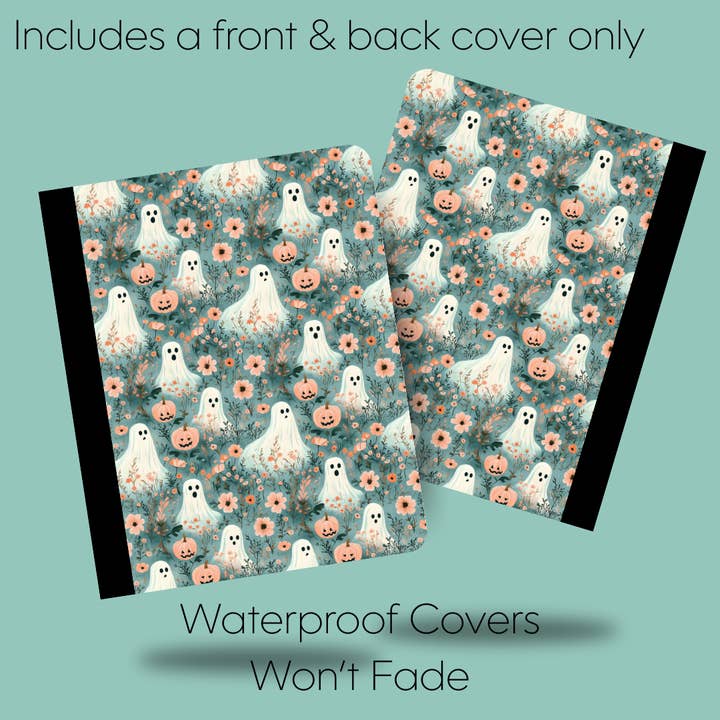 Oily Graphic Creations - Wholesale Notebook - Ghost & Wild Flowers-Mini Composition Notebook Cover