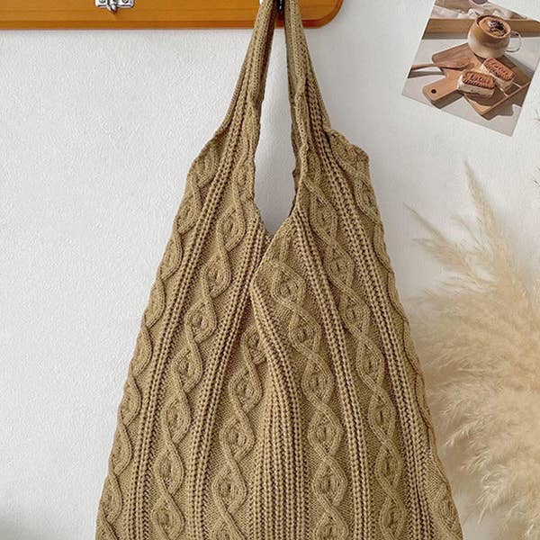 UZ Wholesale Store - Wholesale Tote Bag - Women's - Solid Color Woven Handbags