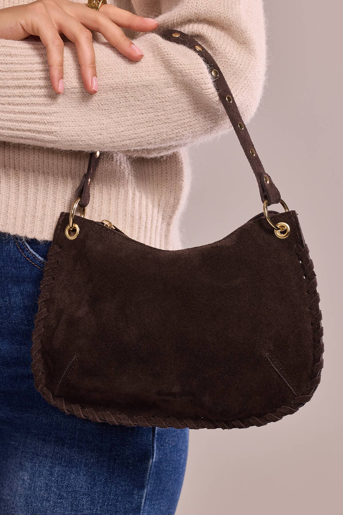 Cherry Paris - Wholesale Shoulder Bag - Women's - JOËLLE SUEDE Bag - 418729