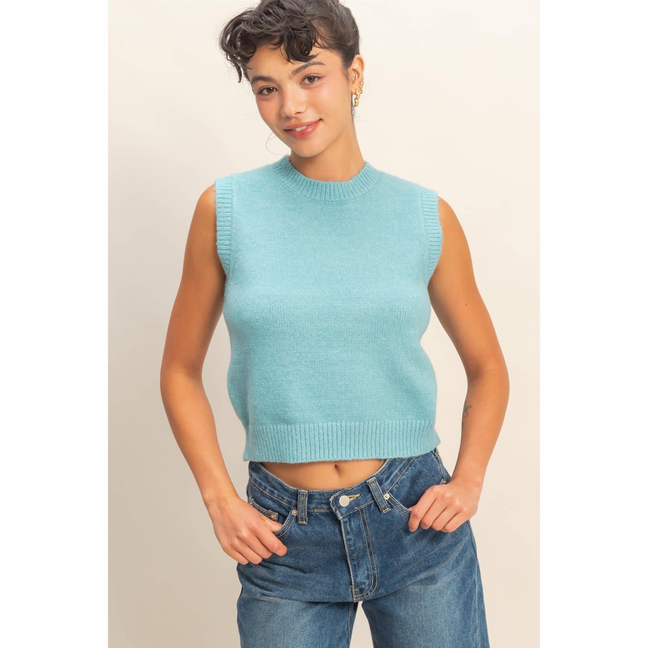 HYFVE – wholesale Tröjväst – Dam – Ärmlös rundhalsad stickad topp10