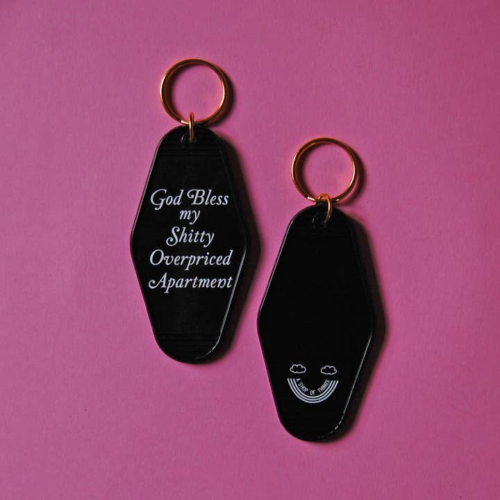 A Shop of Things - Wholesale Keychain - Unisex - God Bless my Shitty Apartment keychain