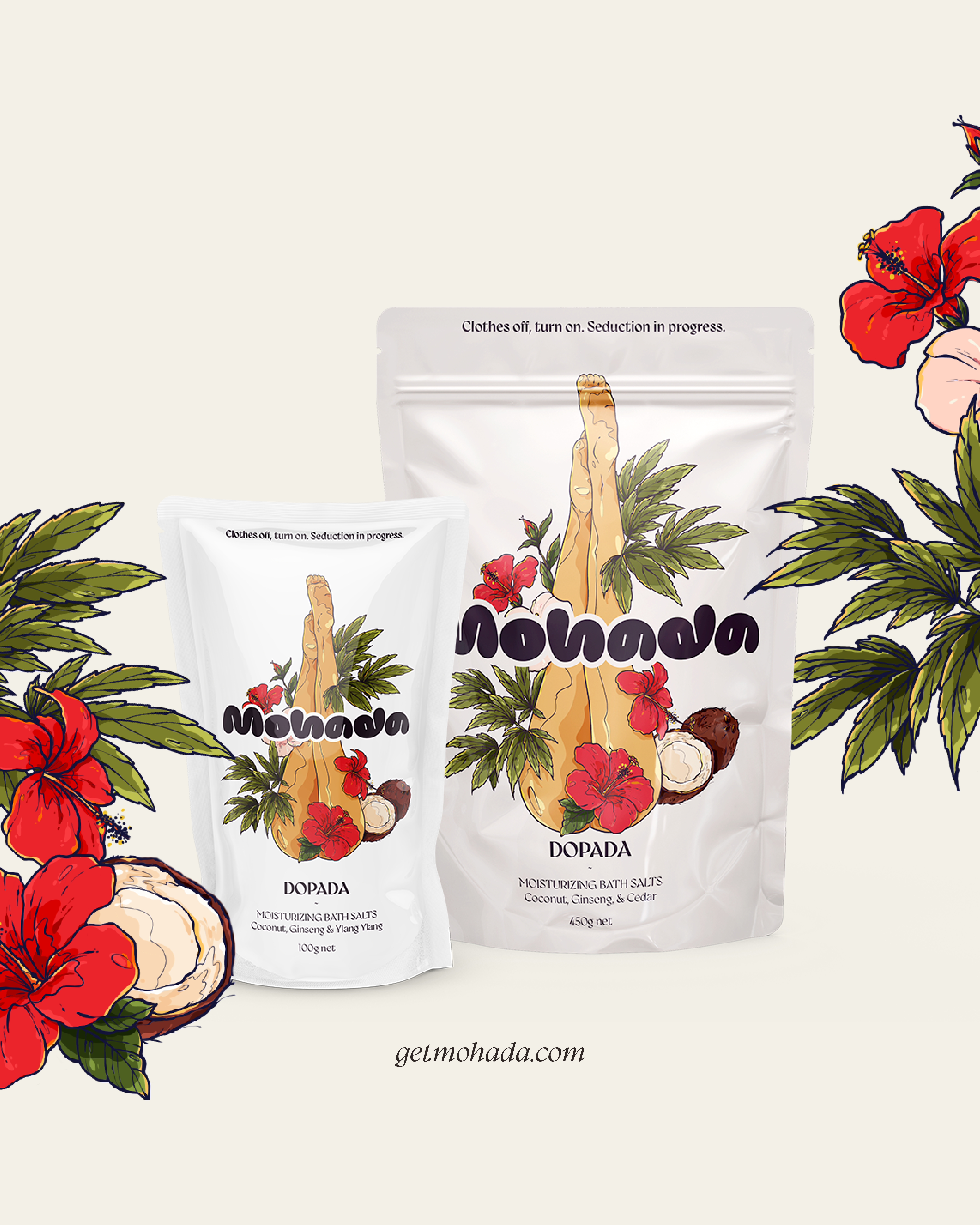 MOHADA - Vente Sel de bain - Sels de Bain Adaptogènes Restaurateurs de Peau Cadeau de Soins Personnels MIN8