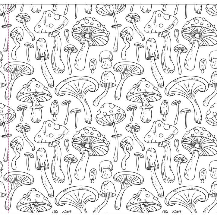 Peter Pauper Press - Wholesale Coloring Book - Adult - Mushrooms Adult Coloring Book