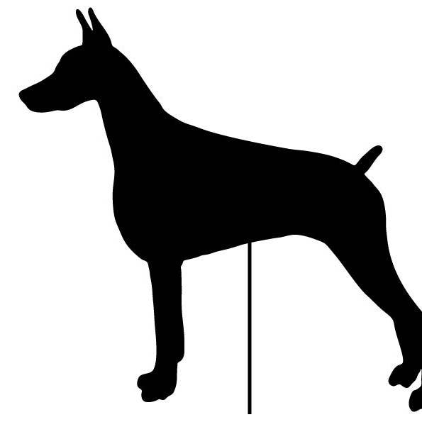 Piquet de jardin ou décoration murale Doberman Pinscher (Style 1) pour la vente par Rustica Ornamentals