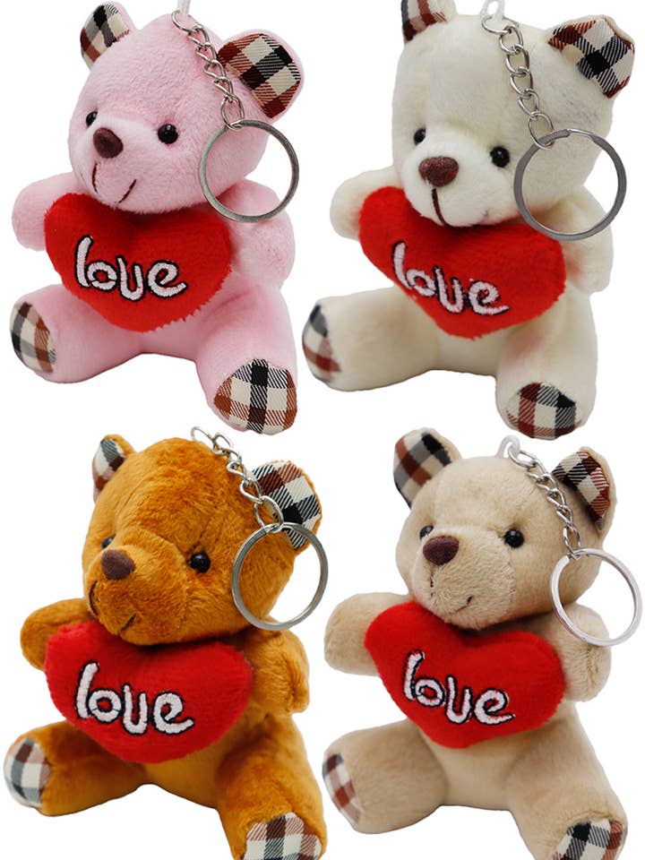 Portachiavi in peluche Mini Love Heart per la vendita all'ingrosso da parte di Cap Zone