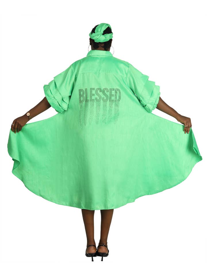 Advance Apparels - Wholesale Dress - Women's - Hi-Lo Dress w/ "Blessed" AD-2501323