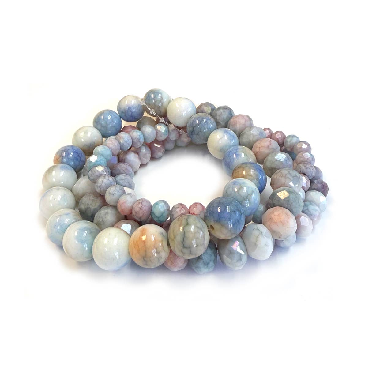 StarryNYC – wholesale Beaded bracelet – 3 Pcs Healing Crystal Natural Stone Beaded Stretch Bracelets2