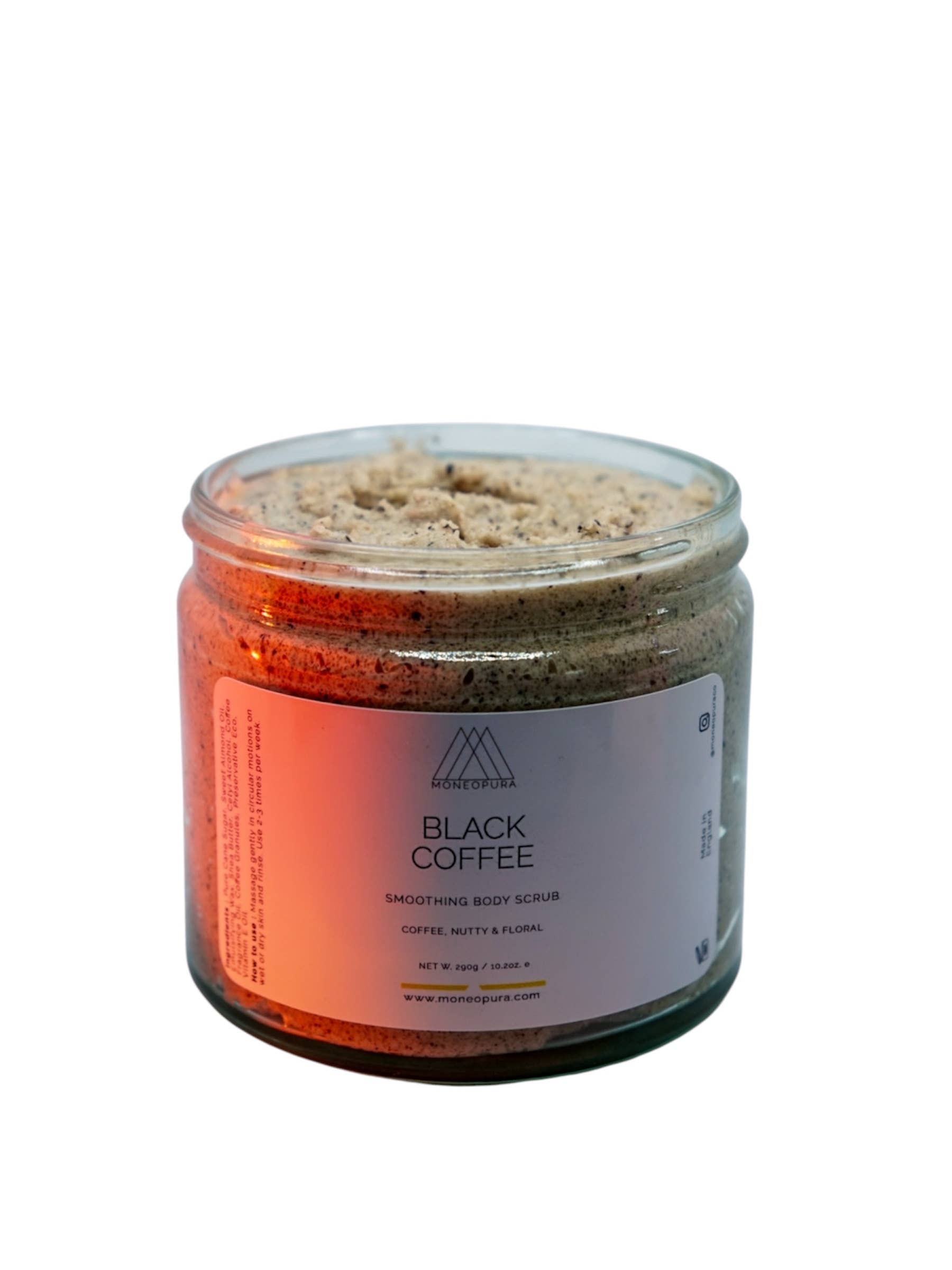 Moneopura - Wholesale Body Scrub/Exfoliant - BLACK COFFEE BODY SCRUB - 8.4oz/250ml