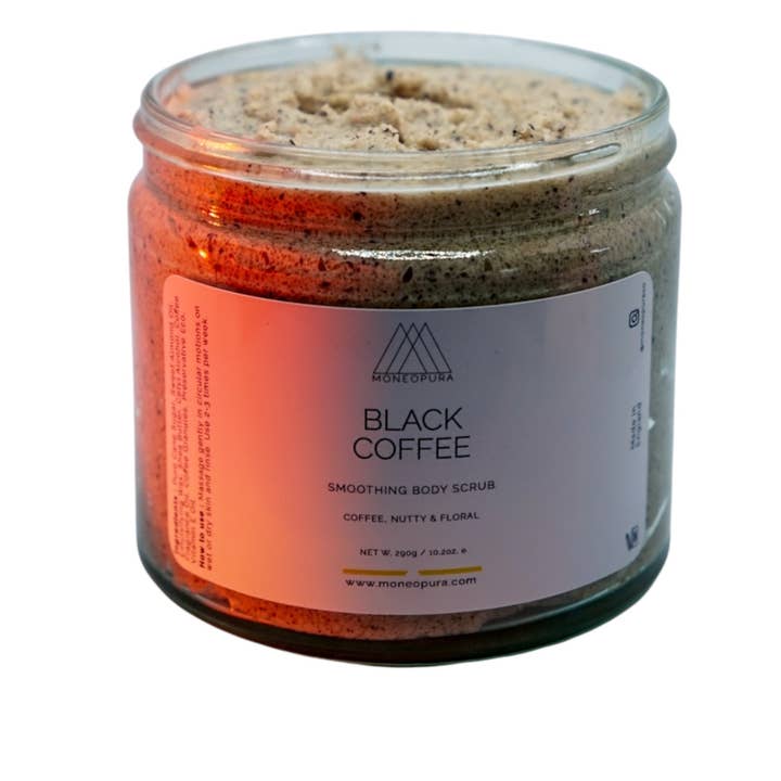 Moneopura - Wholesale Body Scrub/Exfoliant - BLACK COFFEE BODY SCRUB - 8.4oz/250ml0