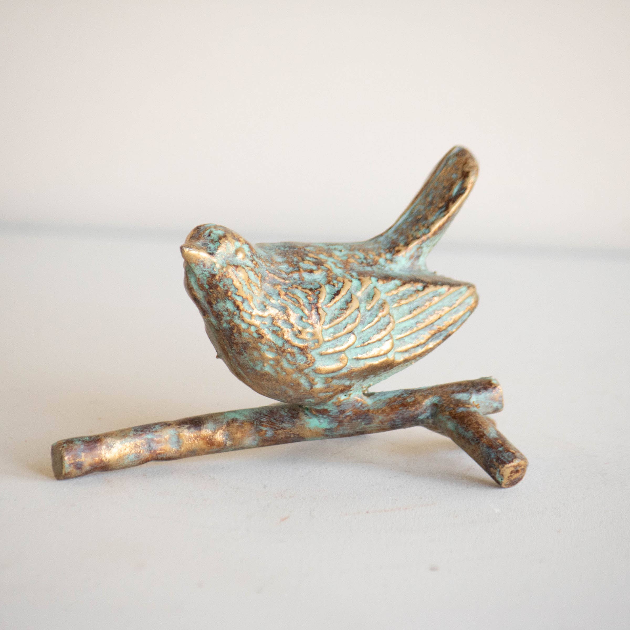 Foreside Home & Garden - Wholesale Decorative Figurine - Abeline Vintage Patina Cast Iron Decorative Bird Figure7