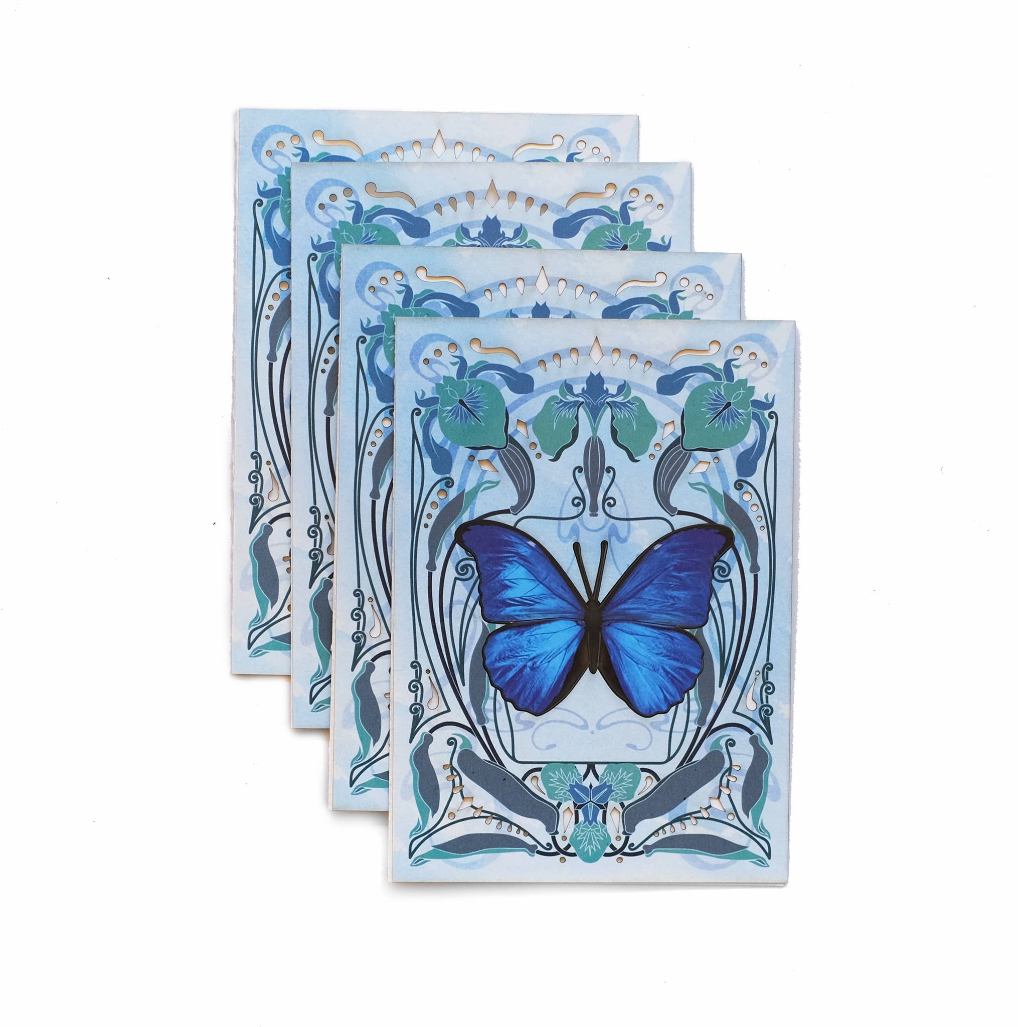 Moth and Myth – wholesale Everyday greeting card – Blue Morpho Butterfly 'Pop-Out' Greeting Card1