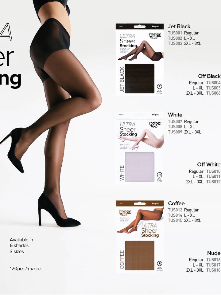 Touch Ups Ultra Sheer Stocking and other Purchase Wholesale hosiery. Free Returns & Net 60 Terms on Faire trending on Faire.