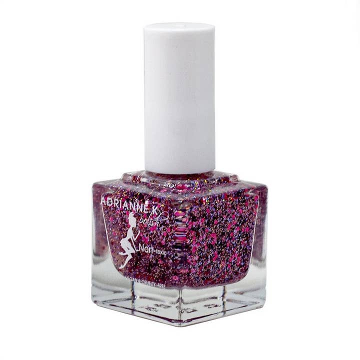 ADRIANNE K Clean Beauty - Wholesale Nagellak - Kinderen - ROZE FEESTJE! ADRIANNE K ROZE GLITTERNAGELLAK. NIET-TOXISCH. VEILIG VOOR KINDEREN. VEGANISTISCH, 0,51 FL OZ
