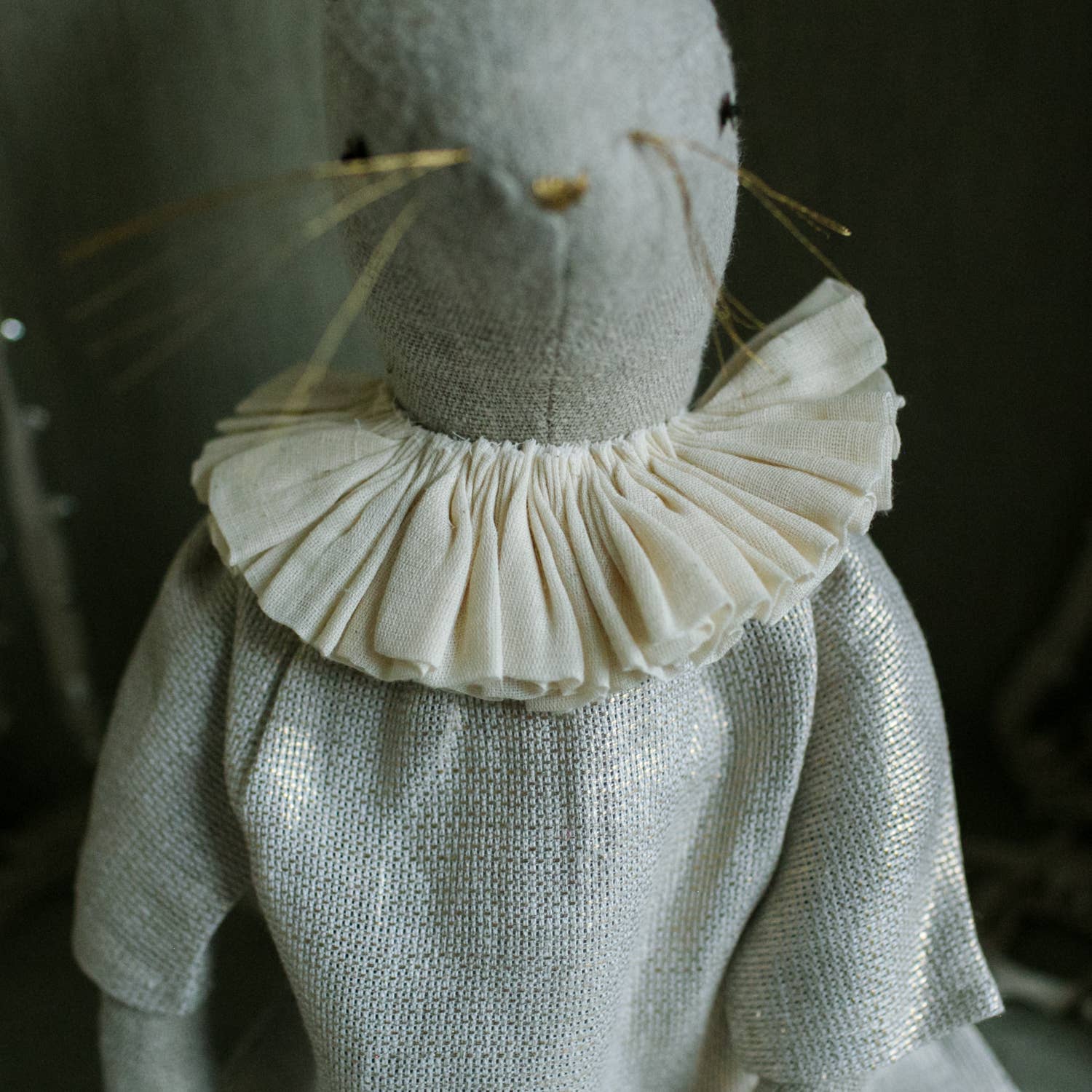 Skippy Cotton - Wholesale Decorative Tabletop Object - Ruffle Bun Ragdoll - Cotton-filled Art Doll10