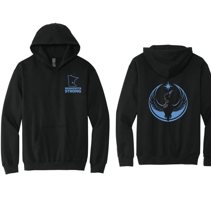 Minnesota Strong Rebel Loon Hoodie for wholesale by Fuzzy Loon Designs
