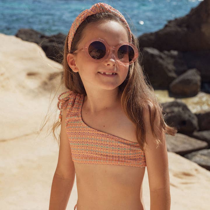 Two-piece swimsuit with bra top, coral | COCO 2P and other Purchase Wholesale maillots bain. Free Returns & Net 60 Terms on Faire trending on Faire.