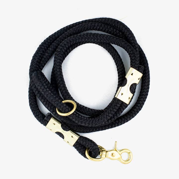 Black Rope Dog Leash for wholesale by The Rover Boutique