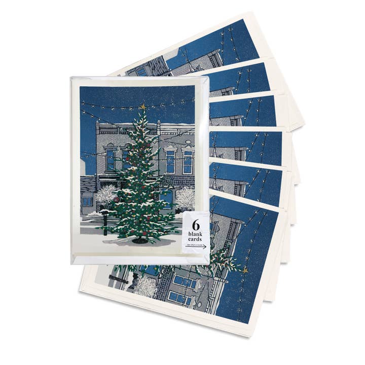 Christmas on Main Street Blank Greeting Card Boxed Set for wholesale by Peninsula Prints