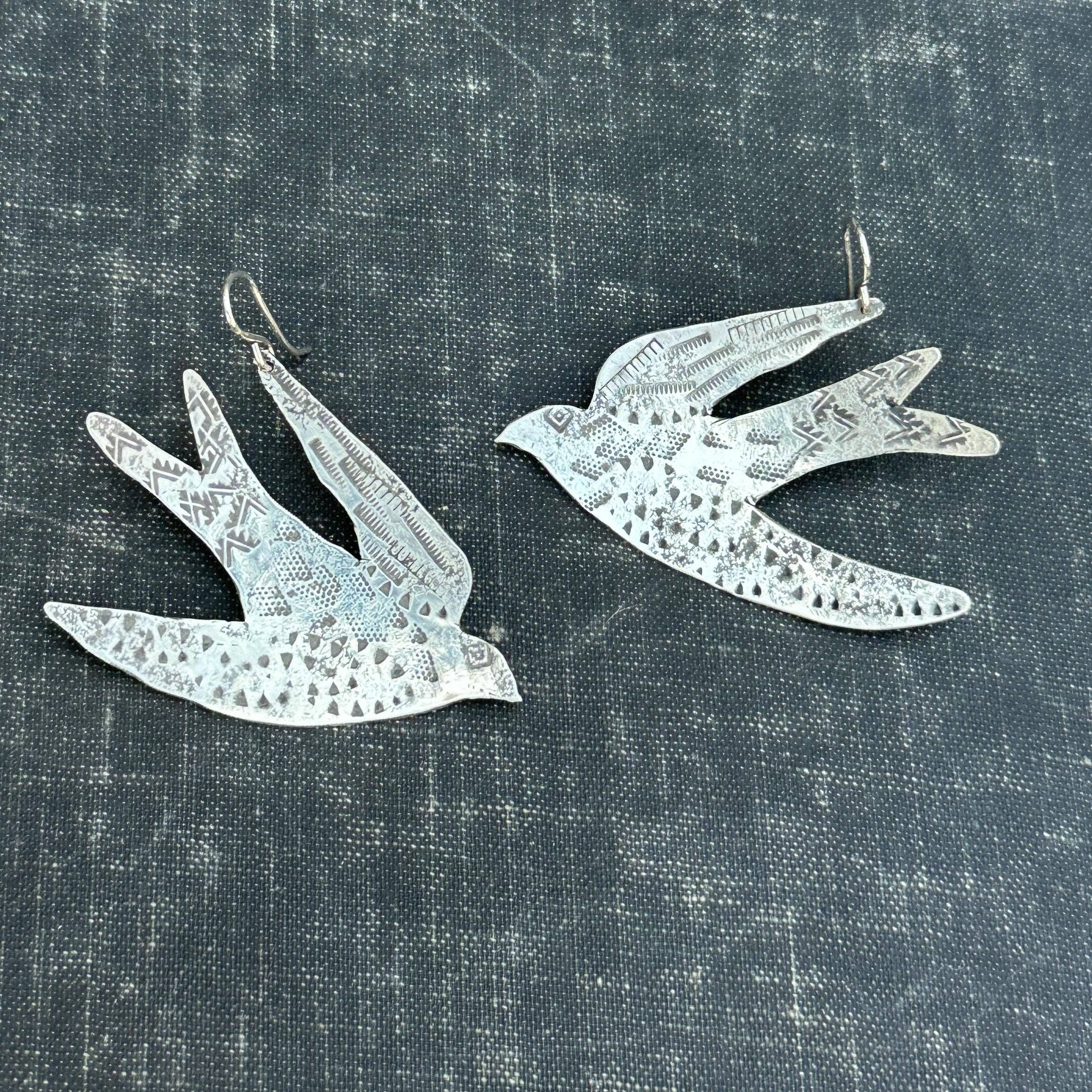 iNk Jewelry - Wholesale Dangle Earrings - Soaring Swallow Sterling Silver Earrings by iNk Jewelry7