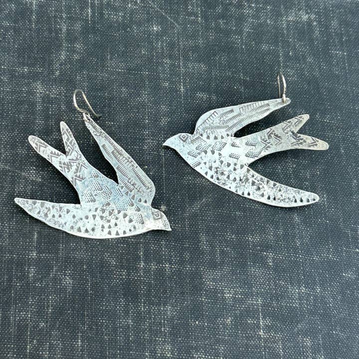 iNk Jewelry - Wholesale Dangle Earrings - Soaring Swallow Sterling Silver Earrings by iNk Jewelry7
